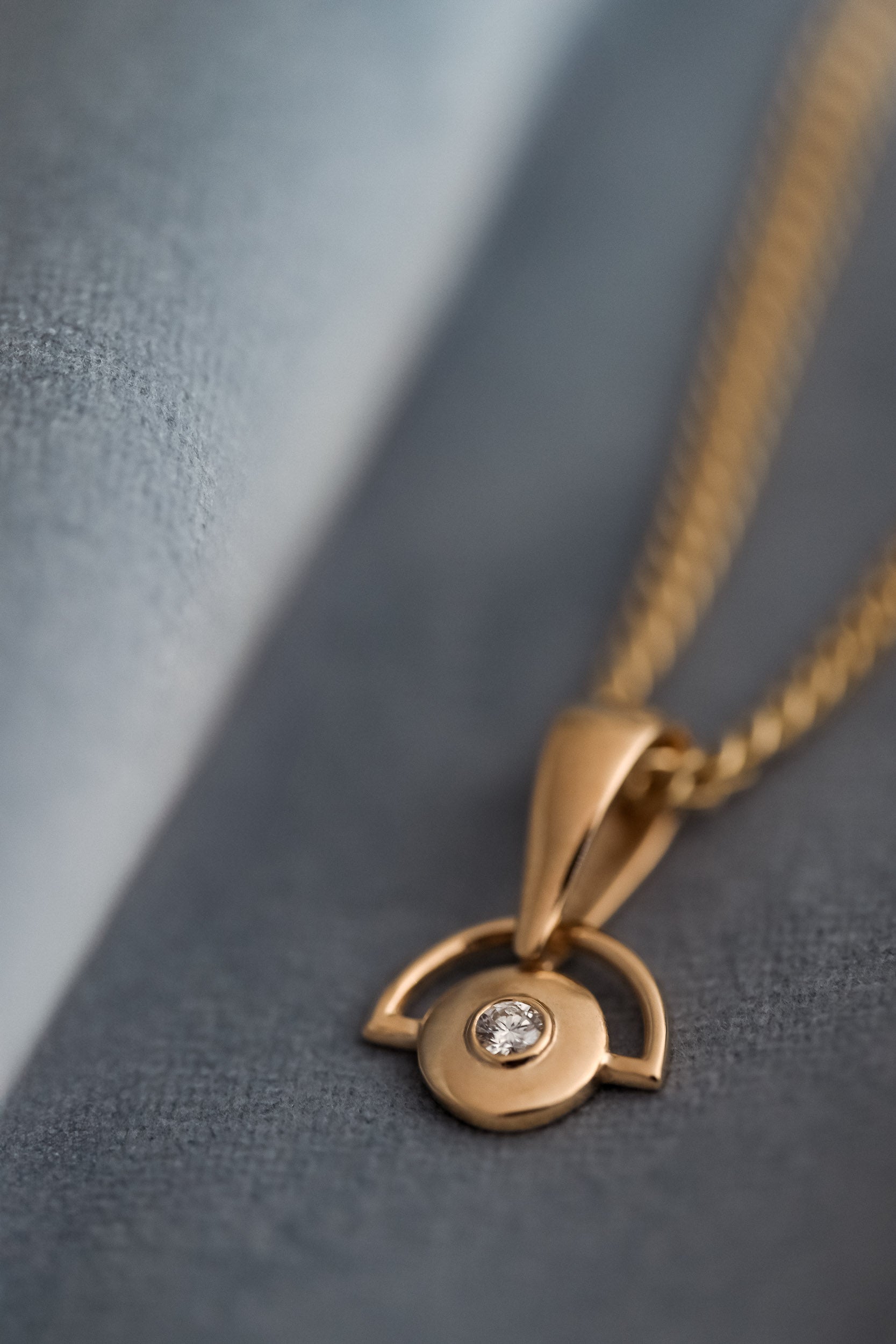 Handcrafted pendant necklace jewellery made with ethically sourced diamonds