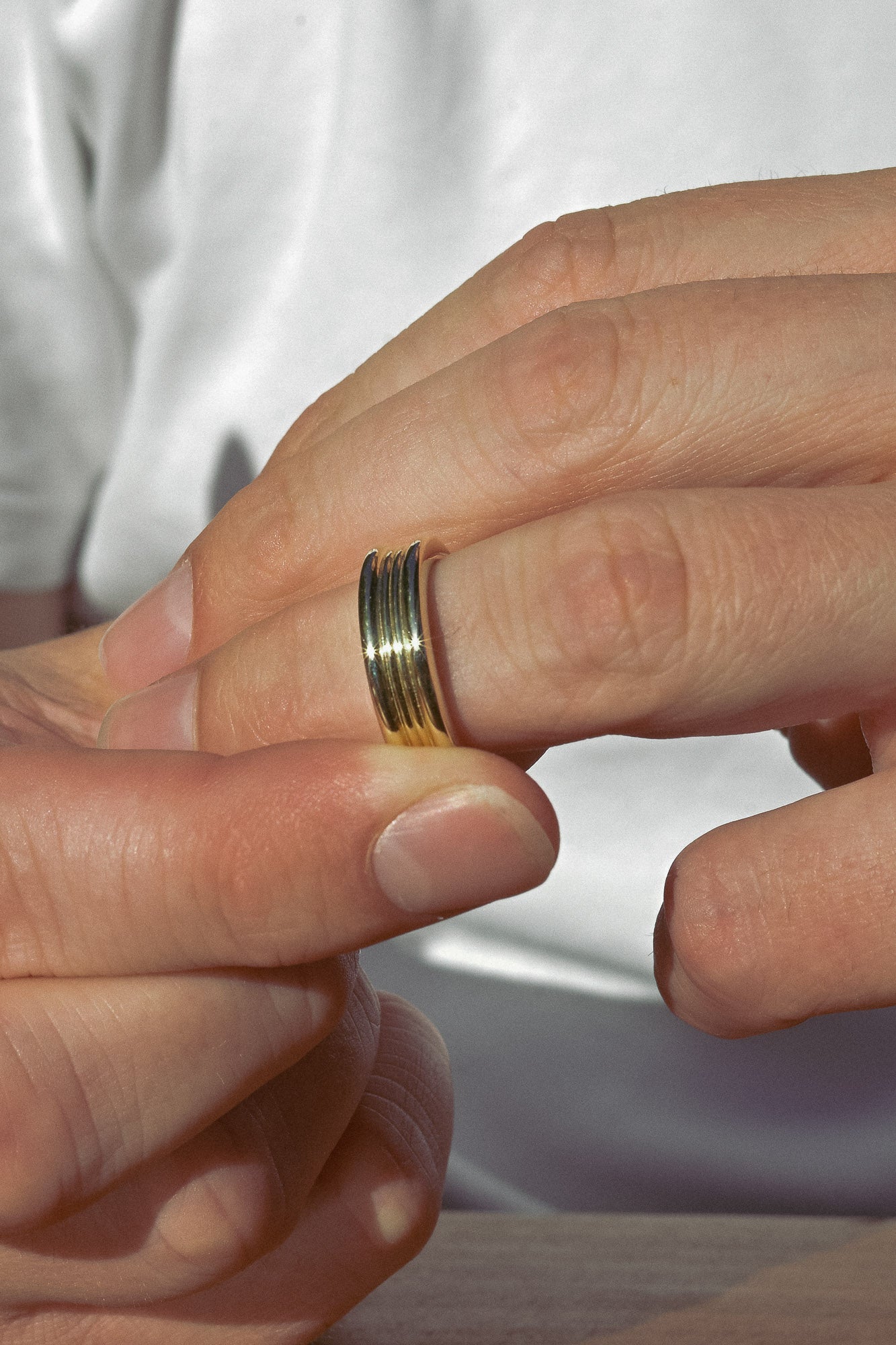 Modern Stacked Ring made in the UK