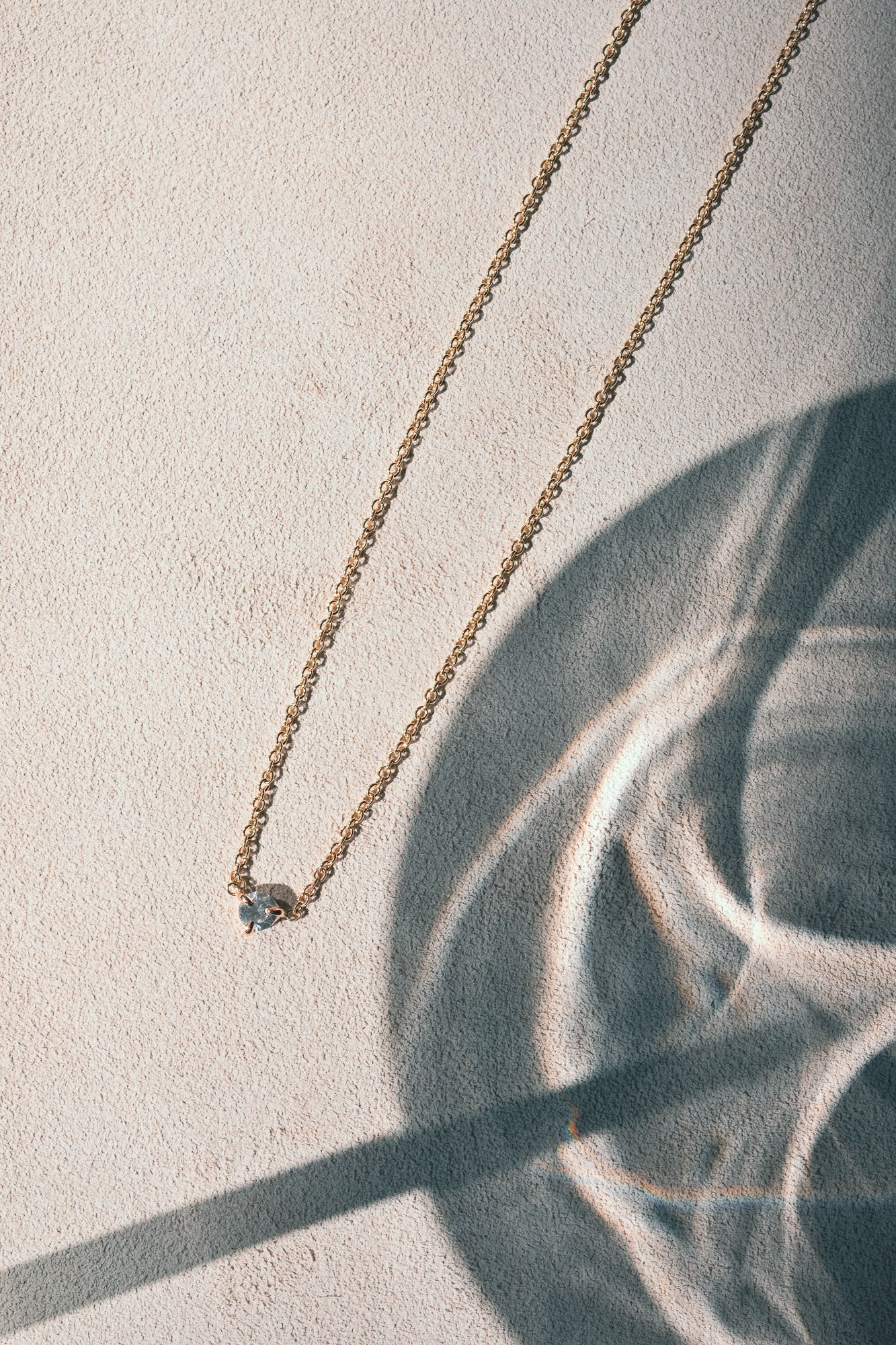 Unique necklace handcrafted with recycled material and reclaimed diamond