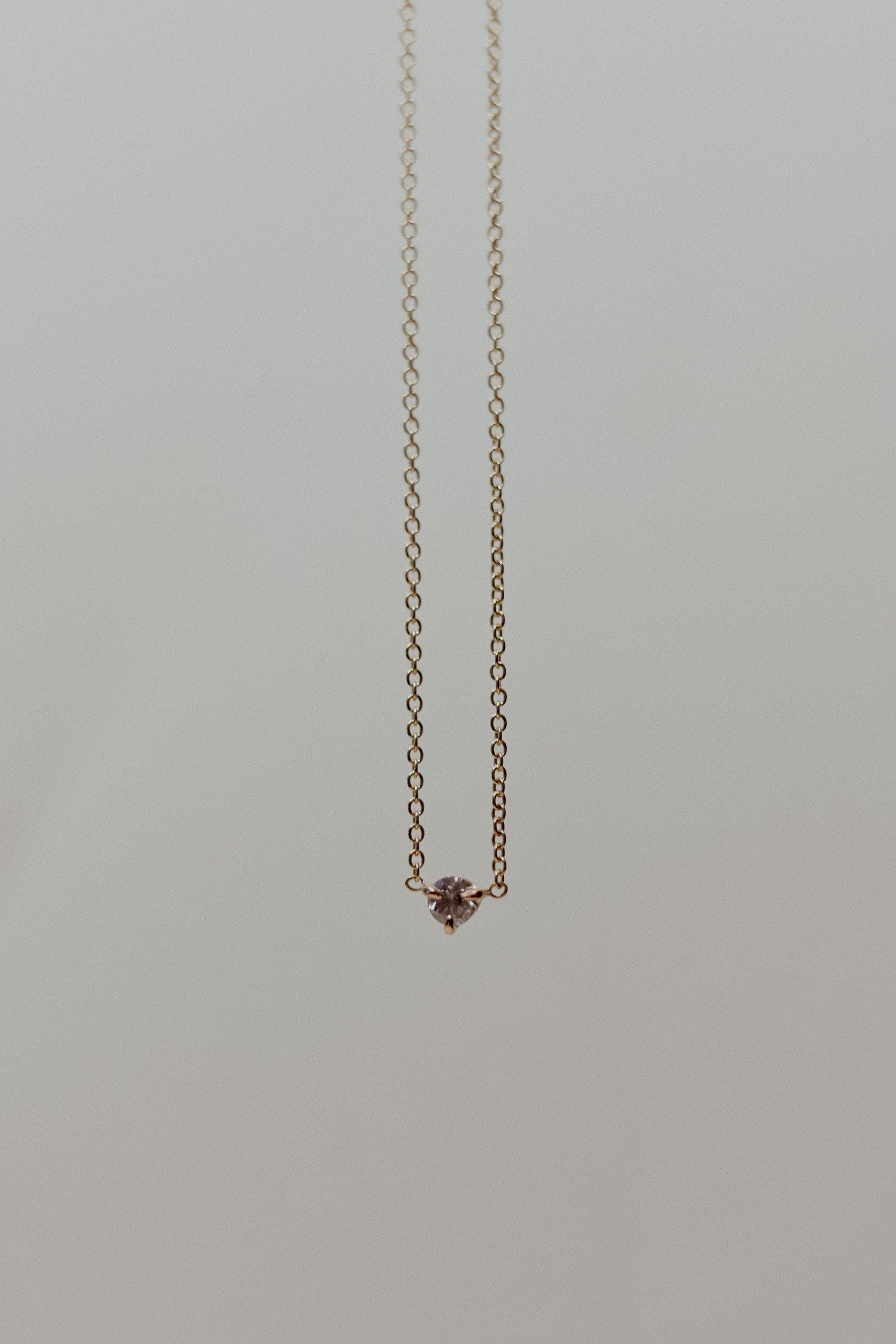 Necklace with a recycled diamond salt and pepper one-of-a-kind jewellery made in the UK