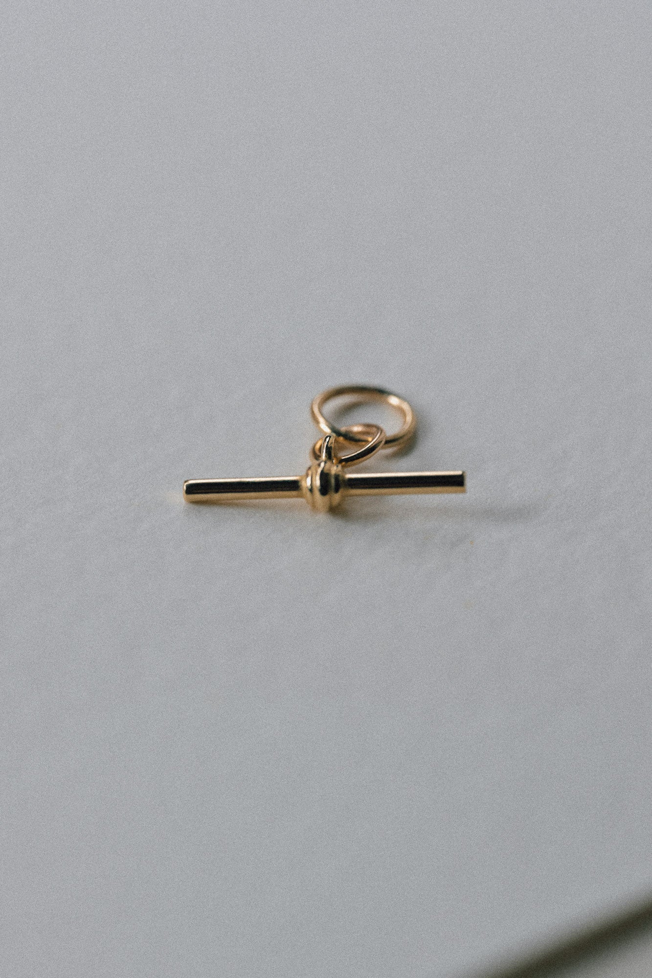 Gold charm T bar